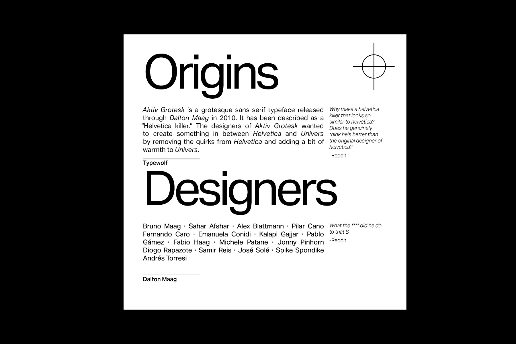 type specimen designers